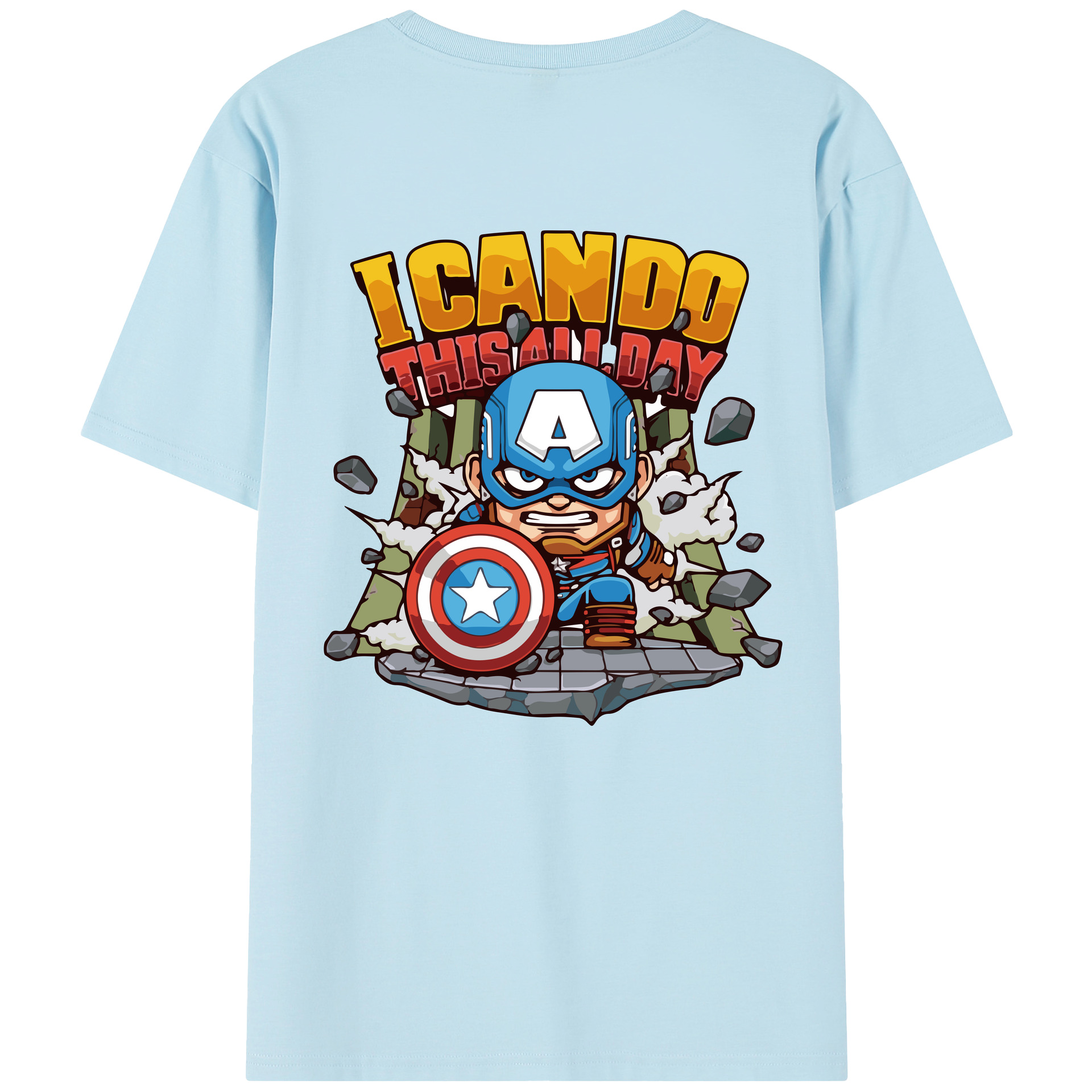 （画像用） アベンジャーズ The Avengers 綿100％半袖Tシャツ（背面プリント）